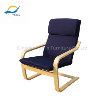 General Use Headrest Plywood Armchair for Watching Reading