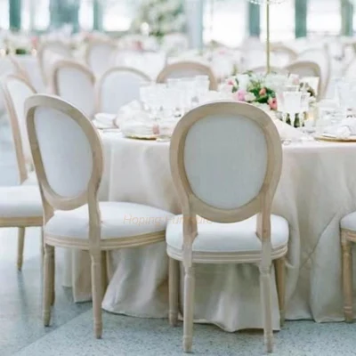 Manufacturer Furniture French Style Cane Round Curve Back Upholstery Louis Dining Room Chair Hotel Home Banquet Wood Metal Wedding Chair