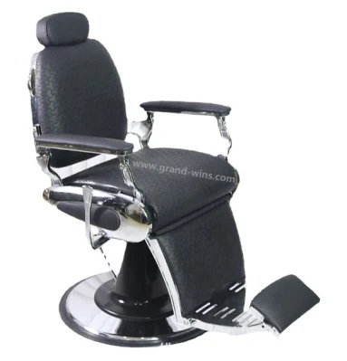 Wholesale New Model Gold Aluminum Hydraulic Reclining Men Barber Chair