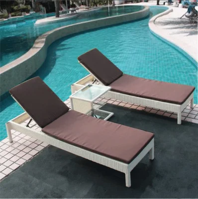 Hot Sale Outdoor Furniture Outdoor Garden Swimming Pool Beach Hotel Wicker Rattan Waterproof Sun Lounger