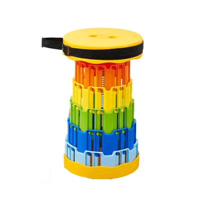 Wholesale Outdoor Retractable Small Adjustable Folding Telescopic Stool Portable Plastic Stool for Camping Fishing Hiking
