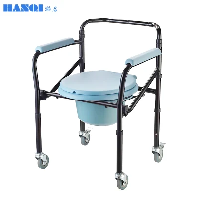 Practical and Comfortable Folding Transfer Chair Disabled People Products Commode Chair