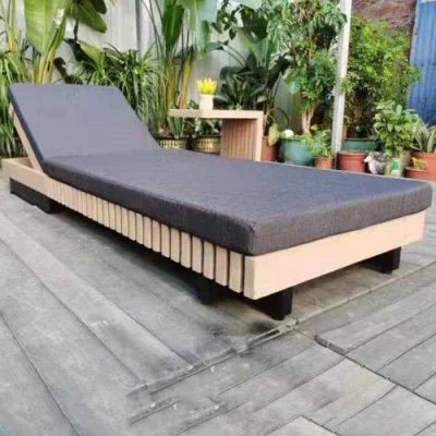  Waterproof Cushion Garden Sun Loungers The Range Solid Wood Outdoor Teak Single Sun Bed Sun Lounger Furniture