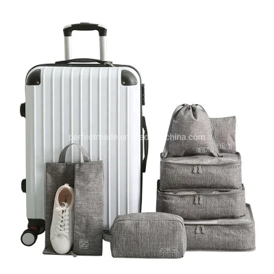 Traveling 7 Packing Cubes Luggage Organizers with Laundry Shoe Underwear Bags