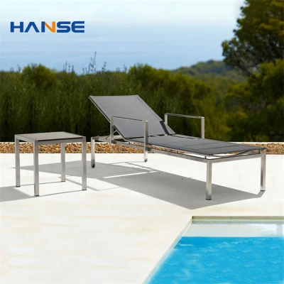  Waterproof Aluminum Garden Furniture Metal Chaise Lounge Outdoor Sun Lounger for Hotel Patio Used