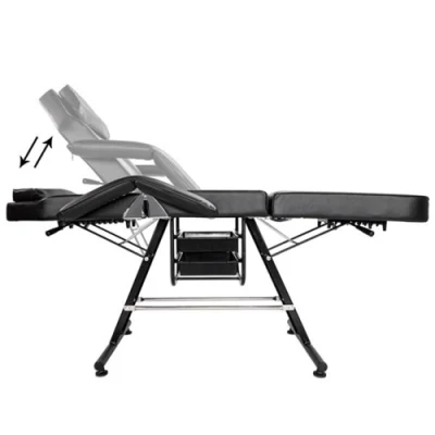 Hot Selling Adjustable Comfortable 3 Sections Folding Couch Tattoo Bed Chair for Tattoo Salon Beauty