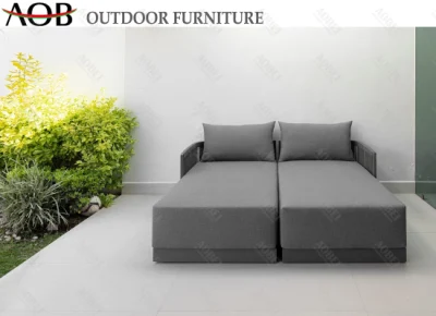  Commercial Grade Modern Outdoor Garden Furniture Double Size Sun Lounger Bed