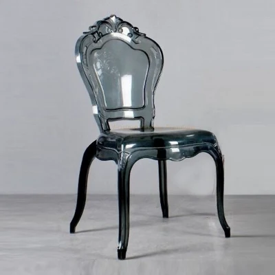 Royal Golden Banquet Stackable Chair Storage Round Back Clear Black Blue Pink Plastic Bella Epoque Chair Crystal Wedding Amber Ghost Belle Chair