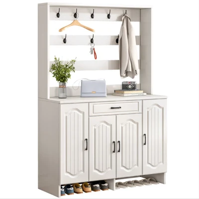 Shoe Cabinet Household Entrance Door Can Hang Clothes Modern, Simple and Economical Door-to-Door Storage Porch Hall Cabinet Multi-Layer Shoe Rack