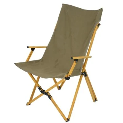  Outdoor Wood Grain Color Aluminum Alloy Camping Butterfly Chair with Armrests