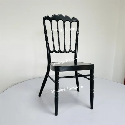 Hot Sale Foshan Furniture Factory Black Metal Dining Banquet Chair