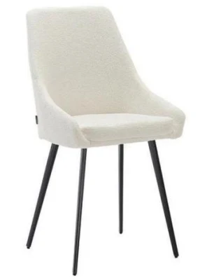  White Velvet Fabric Metal Legs Dining Chairs for Hotel Home Restaurant Banquet