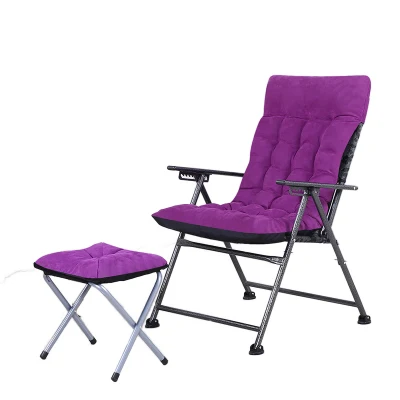 Furniture Home Outdoor Hotel Modern Folding Chairs Adjustable Yard Picnic Beach Leisure Lazy Lounge Recliner Metal Deck Chair