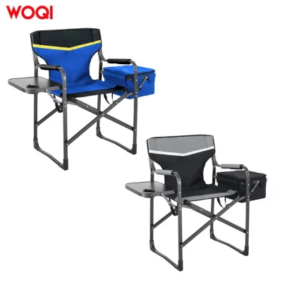 Manufacturer Lightweight Portable Furniture Metal Frame Folding Picnic Camping Chair with Refrigerated Box