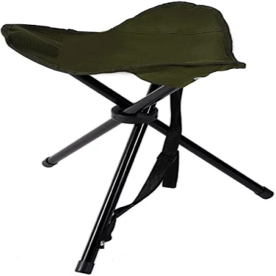  Folding Tripod Portable Chair, Versatile Portable Camping Stool Chair for Outdoor Camping Walking Hunting Hiking Fishing Travel, Support up to 225 Lbs