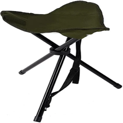 Folding Tripod Portable Chair, Versatile Portable Camping Stool Chair for Outdoor Camping Walking Hunting Hiking Fishing Travel, Support up to 225 Lbs