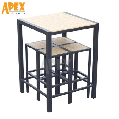 High Industrial Bar Dining Table Stools Set Portable Furniture Chair