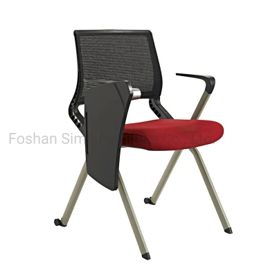 White Mesh Lecture Chair with Fold up Seat