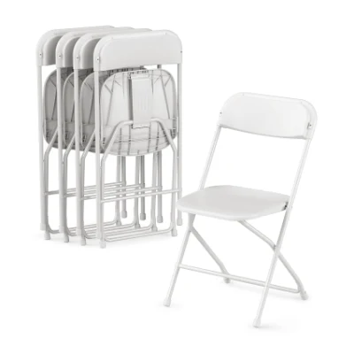 Heavy Duty Garden Party Comfortable Plastic White Folding Chair for Event