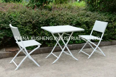  Patio Outdoor Coffee Chair Garden Table Rattan Folding Chair Furniture Set