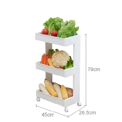 Mobile Shelving Unit Slim Slide-out Storage Tower Pantry Shelves Cabinet