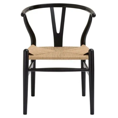 High Quality Ash Wood Black Color Hans Wegner/ Danish /Professional Factory Y Dining Chair