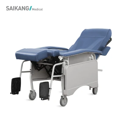 Ske943 Saikang Movable Comfortable Hospital Medical Multifunction Foldable Manual Elderly Reclining Chair