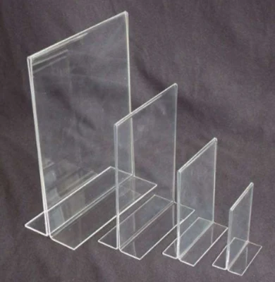 Clear Acrylic A4 Menu Candy Shoe Display Sign Hair Holder