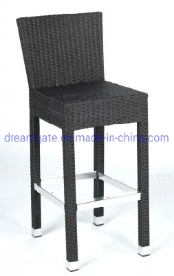 Patio Outdoor Rattan Wicker Bar Chair Aluminum Folding Stool