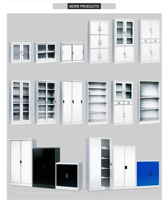 Open Door Metal Cupboard Shoe Box Book Shelf with Four Adjustable Shelves