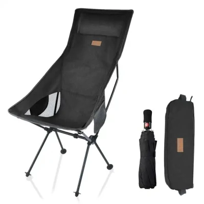 Portable Outdoor Travel Recliner Ultra Light Backrest Hiking Beach Camping Chair