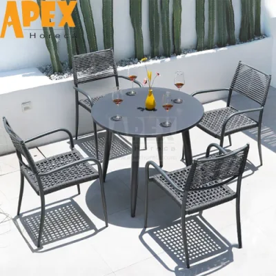  Modern Garden Waterproof Outdoor Chair Dining Table Combination Furniture Set