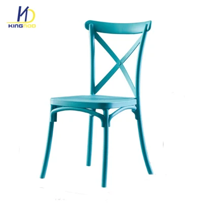  China Wholesale Hot Selling Crossback PP Plastic Party/Event/Banquet/Wedding Chair Price for Cross Back