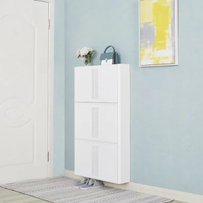 Tall Mirror Doors Home Use Flip-Down Shoe Cabinet Modern Ultra-Thin Space Saving Shoe Racks Cabinet Zapatera