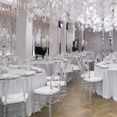Promo Price Stock Chavari Tiffany Weddings Chairs Transparent Clear Acrylic Crystal Resin Plastic