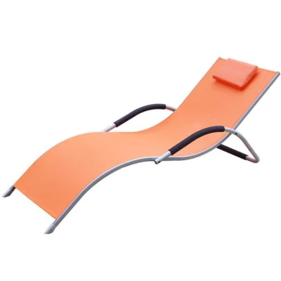 Folding Beach Chairs Outdoor Patio Sun Loungers Chaise Lounge