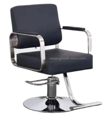 Foshan Factory Gold Frame Leather Salon Chair for Hairdressing Shop