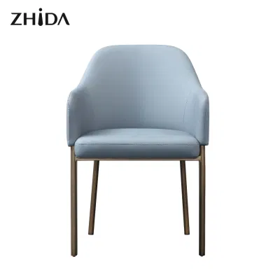 High Quality Walnut Color Solid Wood Dining Chairs Italian Hot Sale Leather Modern Dinner Chair