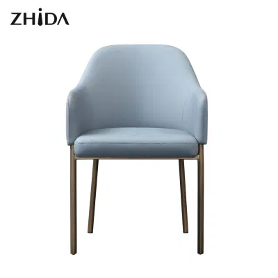  High Quality Walnut Color Solid Wood Dining Chairs Italian Hot Sale Leather Modern Dinner Chair