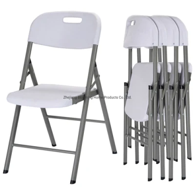 Heavy Duty Commercial Wedding Large Party Steel Frame Garden Event Plastic Folding Chair