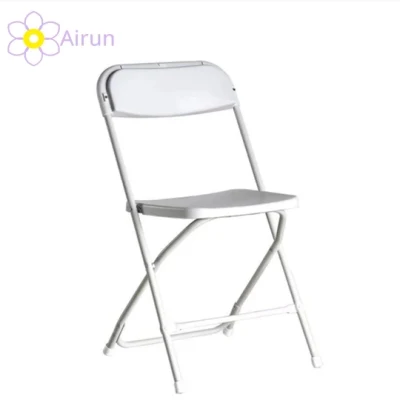  Simple White Stackable Outdoor Plastic Event Exhibition Conference Venue Folding Chair