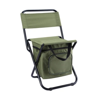 Multi Purpose Leisure Outdoor Events Picnic Backrest Insulation Reinforced Fabric Collapsible Portable Beach Chair with Cooler