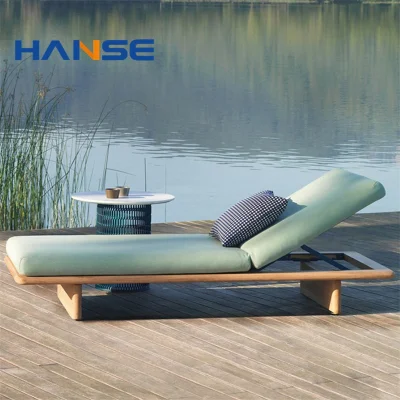 High Quality Pool Furniture Wood Lounge Chair Swimming Pool Outdoor Chaise Lounge