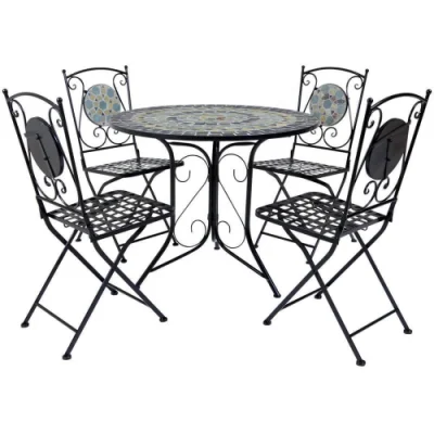  Mosaic Iron Bistro Sets/Outdoor Coffee Table and Chair