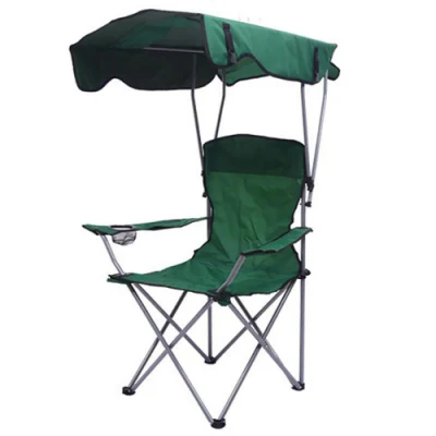Lightweight Portable Comfortable Relax Travel Chair Fishing Canopy Folding Chair Camping Reclining Chair with Footrest Bl21746