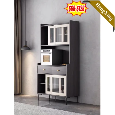  Kitchen Furniture Living Room Drawer Shoes Display Rack Stand Kitchen Glass Mirror Door Cabinets