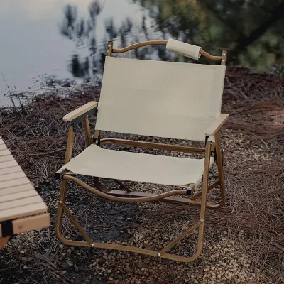  Outdoor Kids Camping Chair Wood Furniture Kermit Chair Wood Grain Aluminum Compact Portable Folding Kids Beach Chair