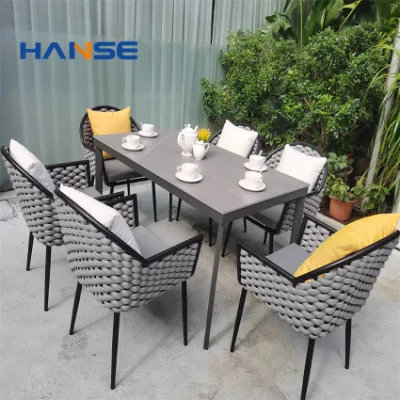  Customized Color/Size Outdoor Garden and Patio Furniture Set Dining Table and Chairs Aluminum