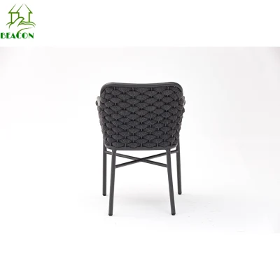  Modern Balcony Garden Chair Outdoor Waterproof Fabric Woven Rope Outdoor Chair with Coffee Table Set Patio Outdoor Furniture Dining Chairs