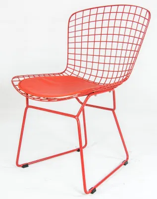 China Foshan High Quality Powder Coating Outdoor Steel Metal Wire Bertoia Side Chair